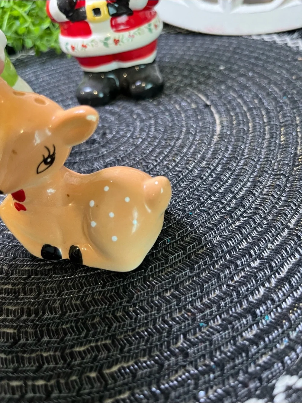 Holiday Ceramic Salt & Pepper Figurines - Set of Five